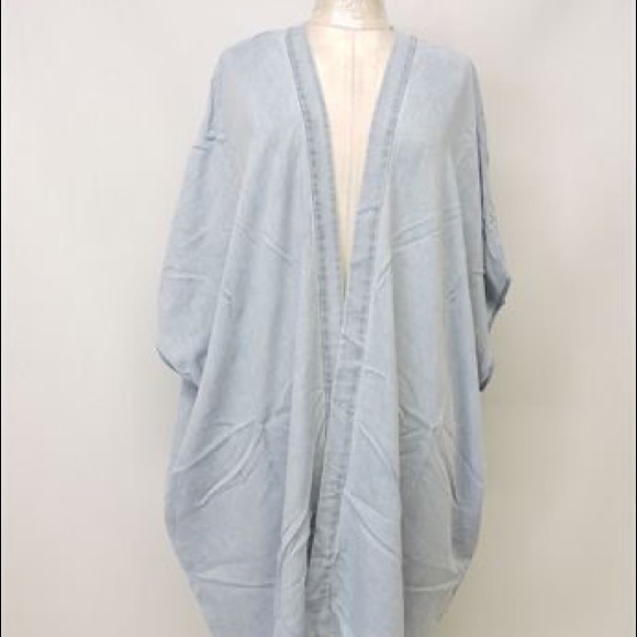 🧥NWT Aritzia Azure Skies Aitken Kimono in the color blue depths Toyama🧥 - Picture 2 of 4